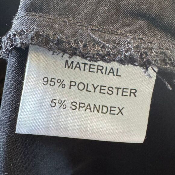 Escalier Satin Button Down Blouse - Size Large, Black - Picture 7 of 8